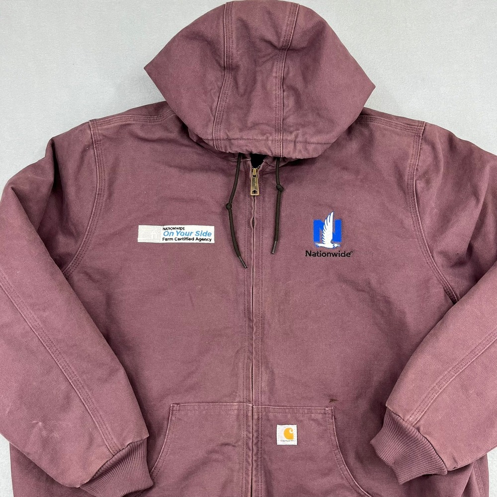Carhartt WJ130 DPM Sandstone Hooded Jacket Plum Nationwide Womens XXL 20 - Picture 2 of 15